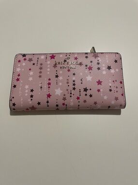 kate spade Pink Star Cascade Zip Around Wallet
